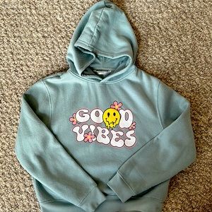 Good Vibes crop hoodie